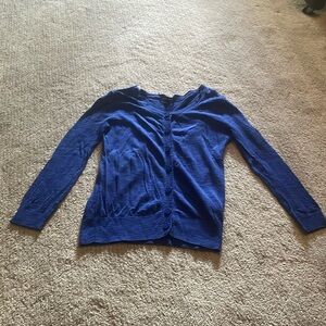 Blue Cable & Gauge sweater